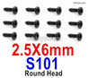 HBX 905A TWISTER S101 Round Head Screws,2.5x6mm